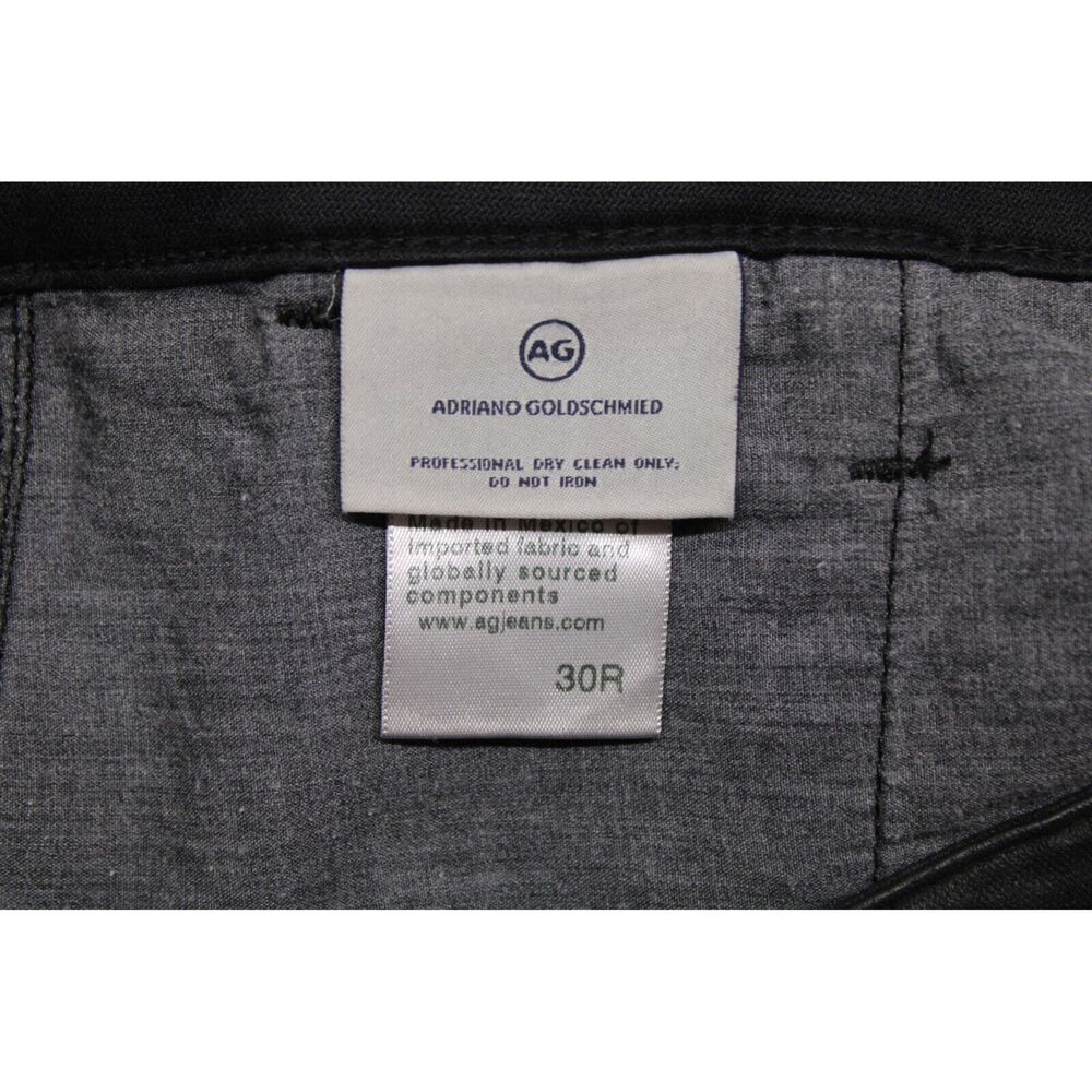 AG Adriano Goldschmied Caden Tailored Trouser Coated Faux Leather Black 30R - Picture 11 of 12